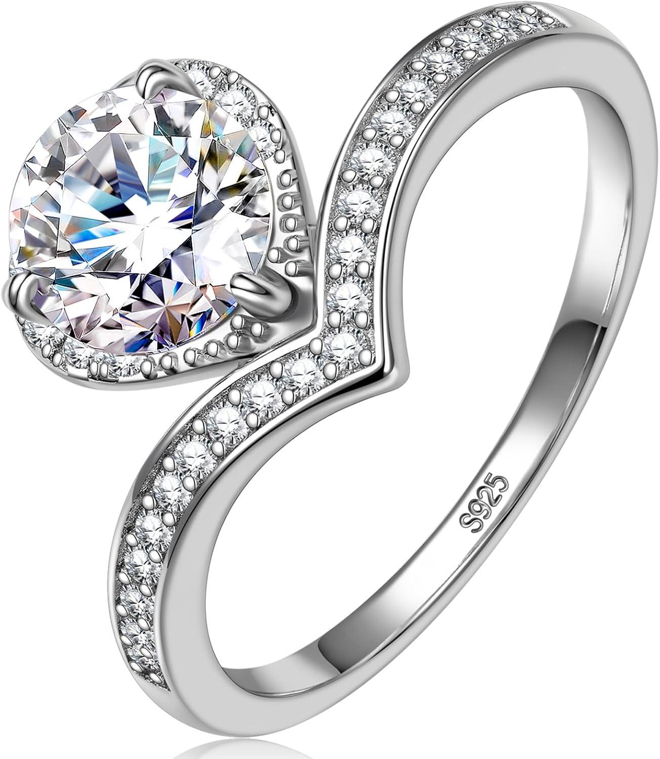 imageKate Lynn Eternal Love 1 Carat DiamondMoissanite Rings for Women IGIGRA Certified Promise Engagement Wedding Anniversary Rings for Her Idea Gift for Women65