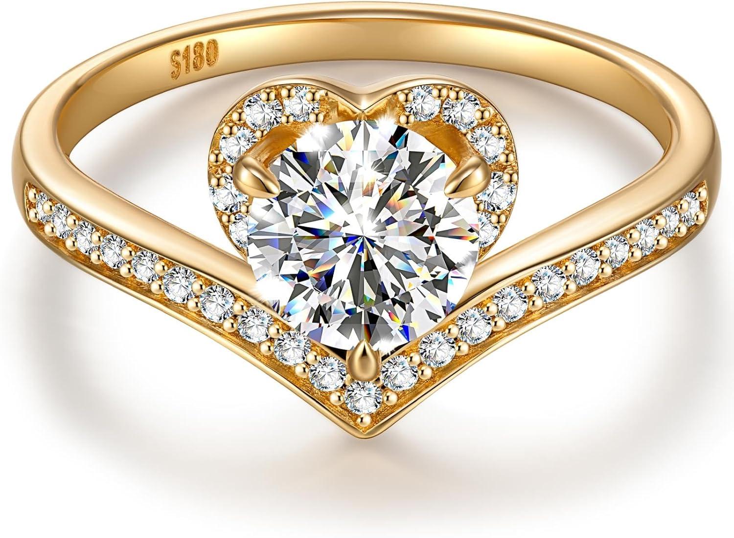 imageKate Lynn Eternal Love 1 Carat DiamondMoissanite Rings for Women IGIGRA Certified Promise Engagement Wedding Anniversary Rings for Her Idea Gift for Women8