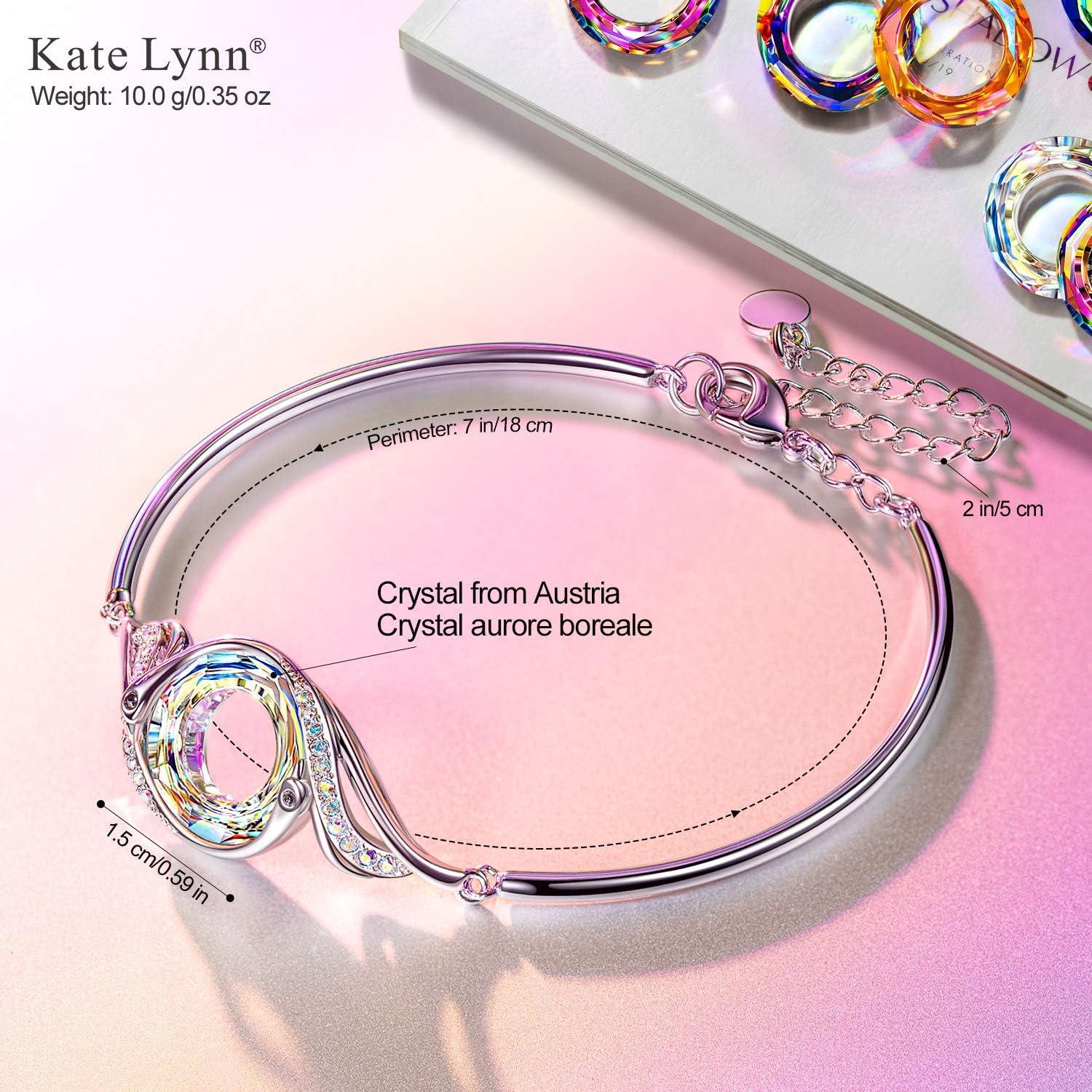imageKate Lynn Rise From the Ashes Phoenix Bracelet Made with Crystals from Austria Adjustable Bangle Bracelet for Women 72 Packaged with Jewelry Box Birthday Gift for Women Symbol of Luck and RenewalAurore Boreale
