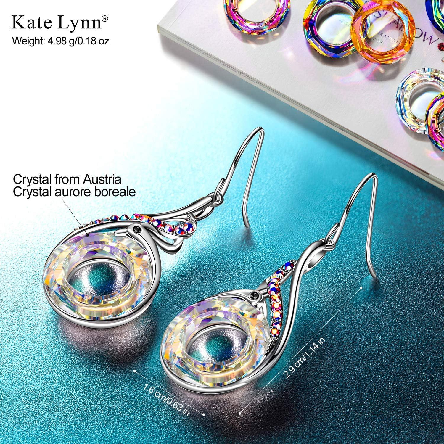 imageKate Lynn Rise From the Ashes Phoenix Earrings Sterling Silver Dangle Earrings with Crystals from Austria Birthday Gift with Jewelry Box Symbol of Luck and RenewalAurore Boreale