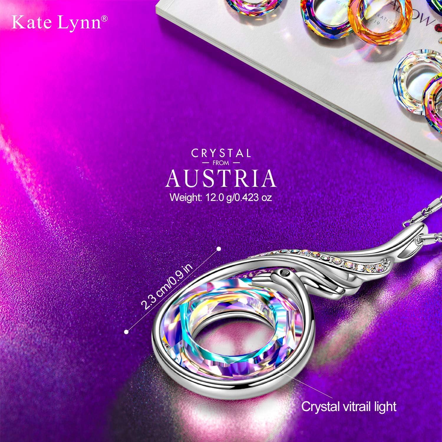 imageKate Lynn Rise From the Ashes Phoenix Necklace Made with Crystals from Austria 182 Necklace Packaged with Jewelry Box Birthday Gift for Women Symbol of Luck and RenewalPurple Light