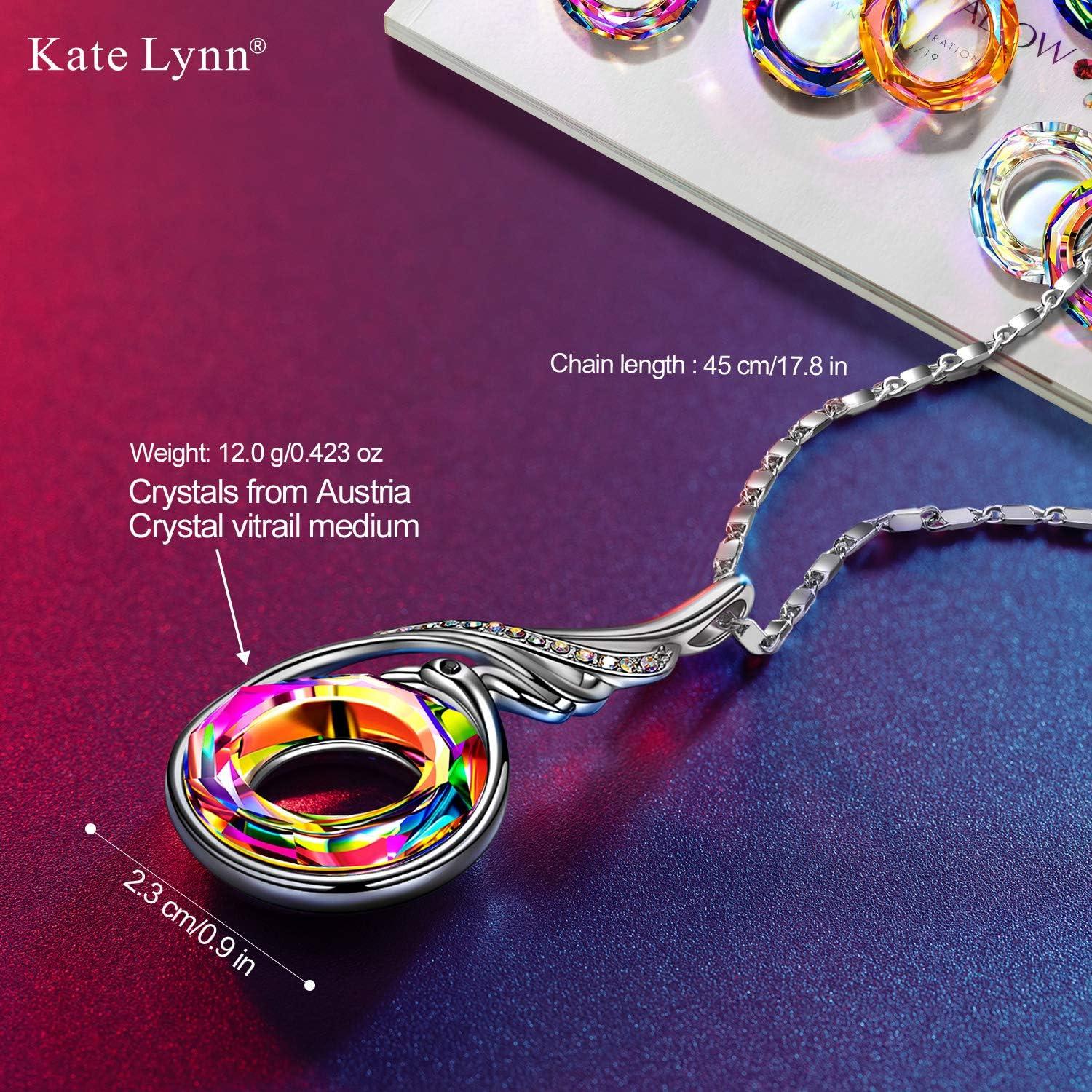 imageKate Lynn Rise From the Ashes Phoenix Necklace Made with Crystals from Austria 182 Necklace Packaged with Jewelry Box Birthday Gift for Women Symbol of Luck and RenewalIridescence