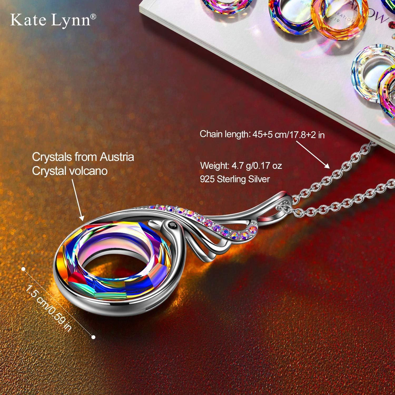 imageKate Lynn Rise From the Ashes Phoenix Necklace Made with Crystals from Austria 182 Necklace Packaged with Jewelry Box Birthday Gift for Women Symbol of Luck and RenewalVolcano Sterling Silver