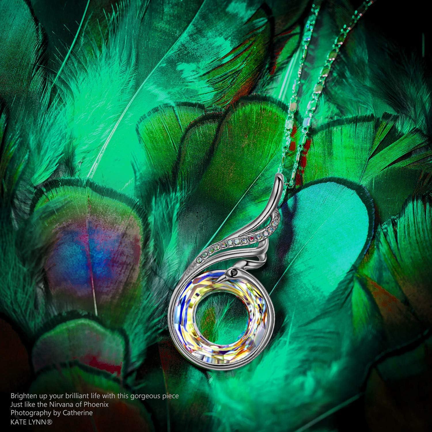 imageKate Lynn Rise From the Ashes Phoenix Necklace Made with Crystals from Austria 182 Necklace Packaged with Jewelry Box Birthday Gift for Women Symbol of Luck and RenewalAurore Boreale