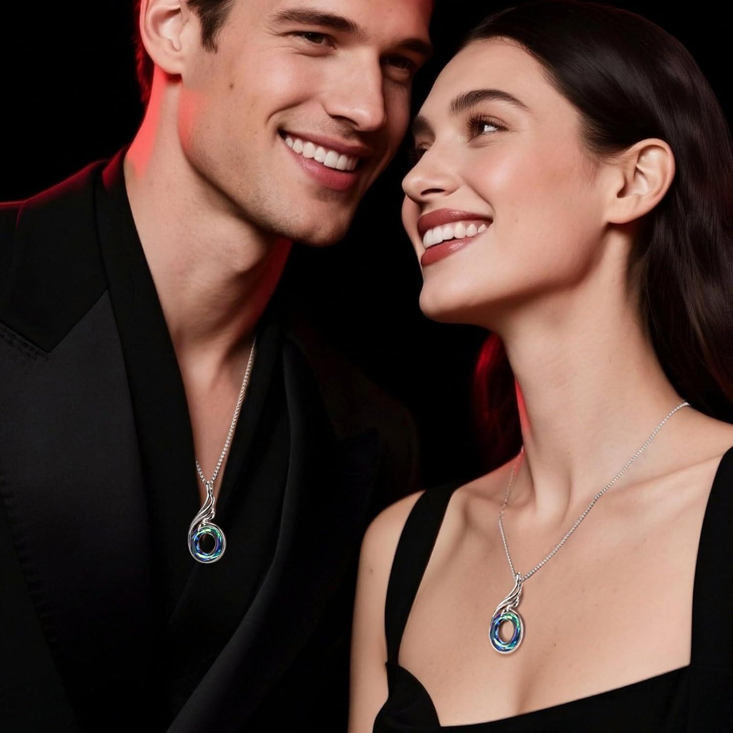 imageKate Lynn Rise From the Ashes Phoenix Necklaces for Men Women 1827 Inch Adjustable Necklace Ideal Birthday Gift Christmas Gift for Men Women Symbol of Luck and RenewalBermuda Blue