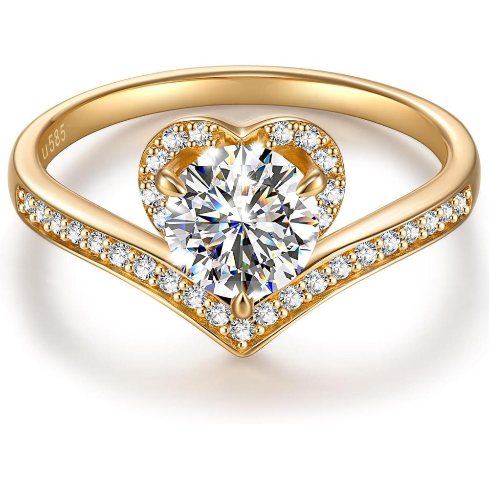 imageKate Lynn Eternal Love 1 Carat DiamondMoissanite Rings for Women IGIGRA Certified Promise Engagement Wedding Anniversary Rings for Her Idea Gift for Women8