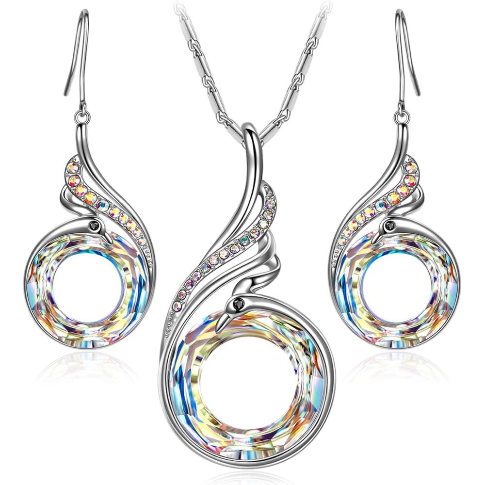 imageKate Lynn Rise From the Ashes Phoenix Earrings amp Neclace Set Symbol of Luck and Renewal