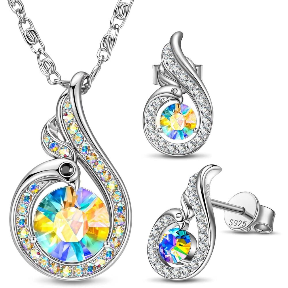 imageKate Lynn Rise From the Ashes Phoenix Necklace amp Earrings Set Jewelry Gifts for Women
