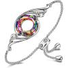 imageKate Lynn  Rise From the Ashes Phoenix Bracelet Made with Crystals from Austria Adjustable Slider Bracelet for Women Packaged with Jewelry Box Birthday Gift for Women Symbol of Luck and RenewalIridescence