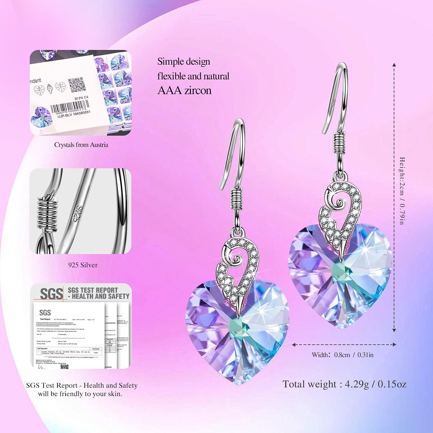 imageKate Lynn Angel Wing Necklace amp Earrings Set Packaged with Jewelry Box Birthday Gift Anniversary Jewelry Gift for Women Symbol of Love Beauty and Guardian