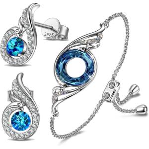 Kate Lynn Rising Phoenix Earrings Bracelet Jewelry Set