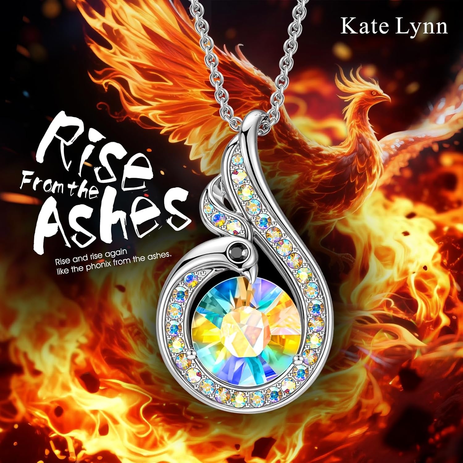 image:imageKate Lynn Birthstone Rise From the Ashes Phoenix Necklaces for Women White Gold Plated amp Crystals from Austria Birthday Gift for Women Symbol of Luck and RenewalSterling Silver09SepSapphire