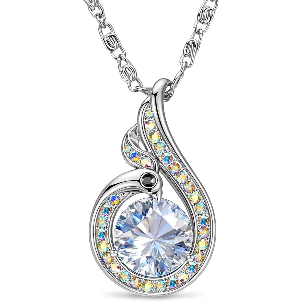 image:imageKate Lynn Birthstone Rise From the Ashes Phoenix Necklaces for Women White Gold Plated amp Crystals from Austria Birthday Gift for Women Symbol of Luck and Renewal04AprDiamond