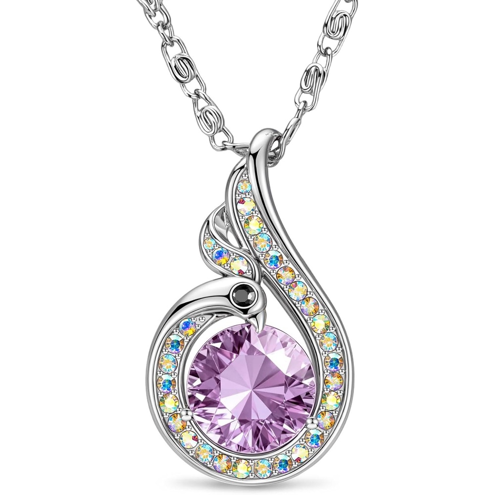 image:imageKate Lynn Birthstone Rise From the Ashes Phoenix Necklaces for Women White Gold Plated amp Crystals from Austria Birthday Gift for Women Symbol of Luck and Renewal02FebAmethyst