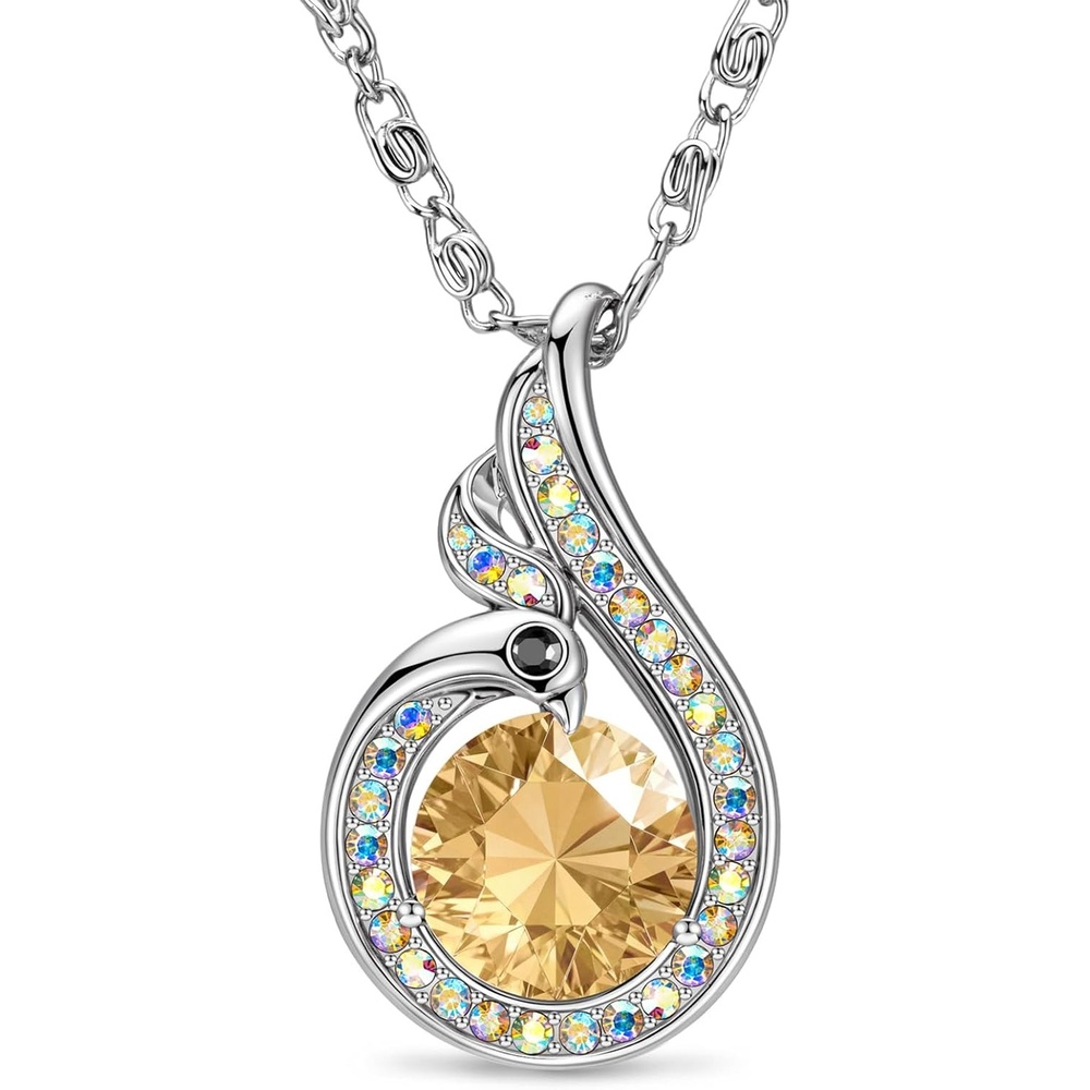 image:imageKate Lynn Birthstone Rise From the Ashes Phoenix Necklaces for Women White Gold Plated amp Crystals from Austria Birthday Gift for Women Symbol of Luck and Renewal11NovGolden Phantom
