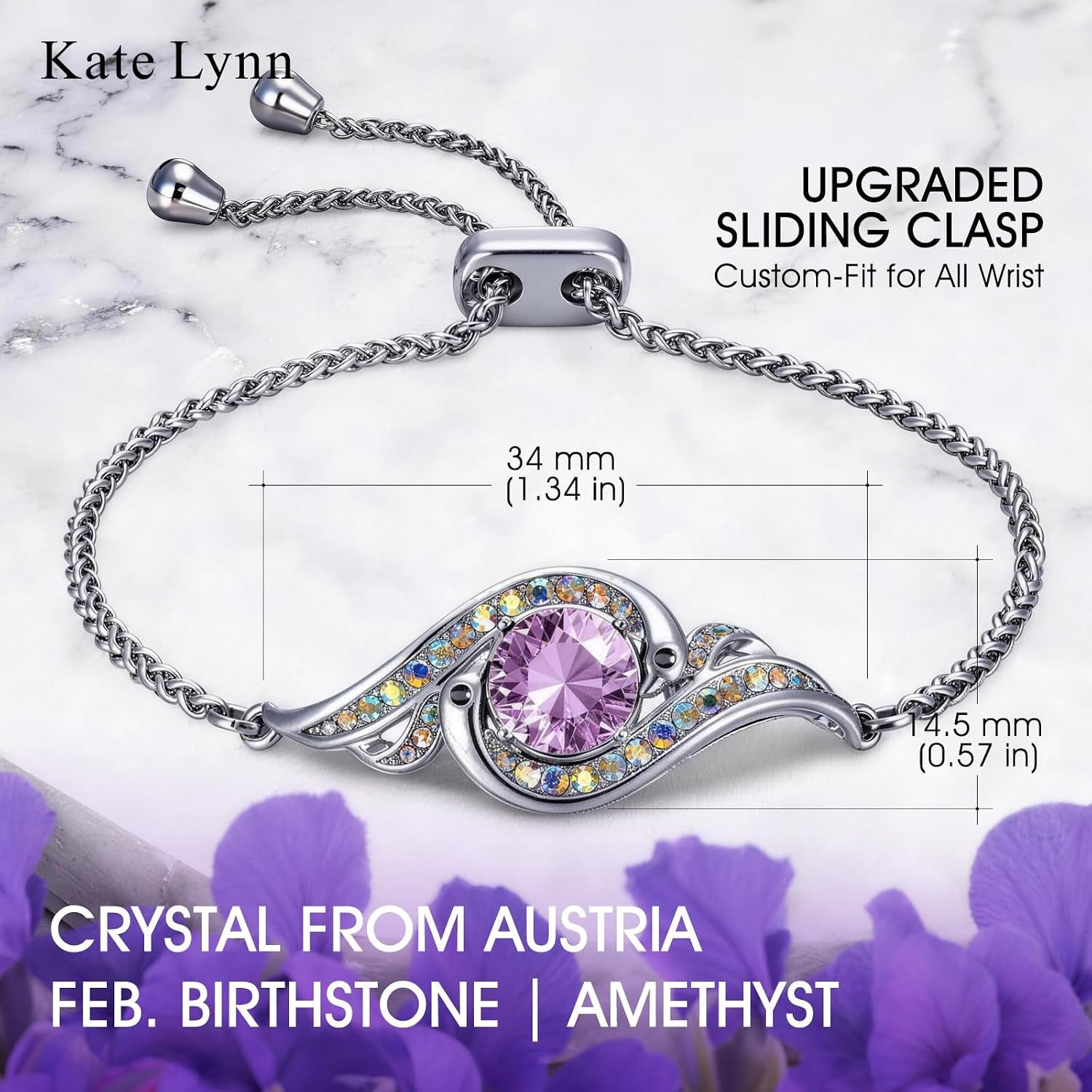 image:imageKate Lynn Birthstone Phoenix Bracelet for Women Rise From the Ashes Design02FabAmethyst