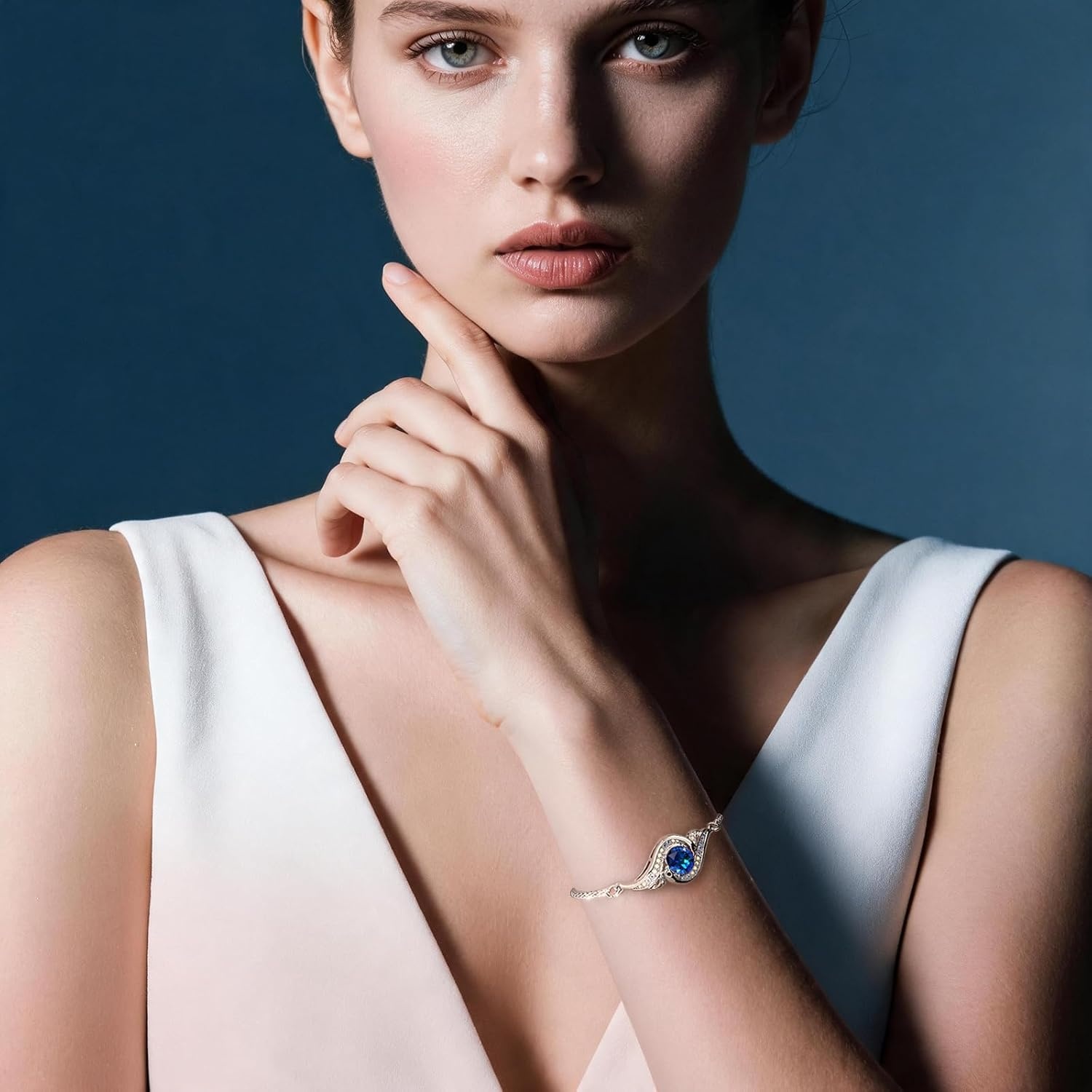 image:imageKate Lynn Birthstone Phoenix Bracelet for Women Rise From the Ashes Design09SepSapphire