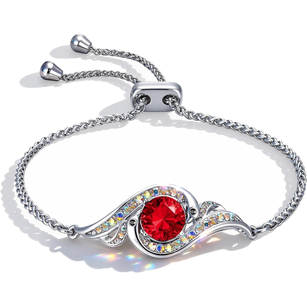 image:imageKate Lynn Birthstone Phoenix Bracelet for Women Rise From the Ashes Design01JanGarnet Red