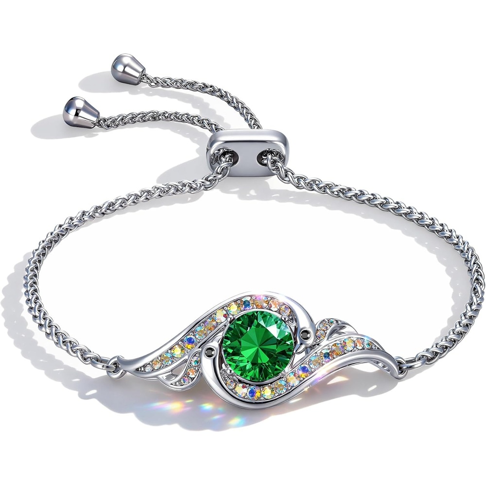 image:imageKate Lynn Birthstone Phoenix Bracelet for Women Rise From the Ashes Design05MayEmerald
