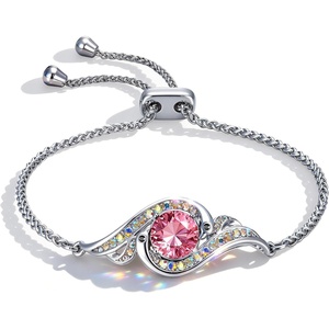 Kate Lynn Birthstone Phoenix Bracelet for Women, Rise From the Ashes Design(07-Jul-Rose-Red)