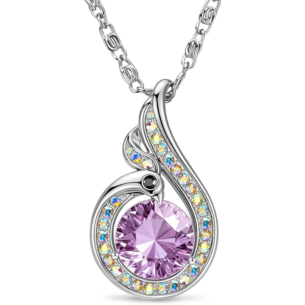 image:imageKate Lynn Birthstone Rise From the Ashes Phoenix Necklace for WomenFebAmethyst